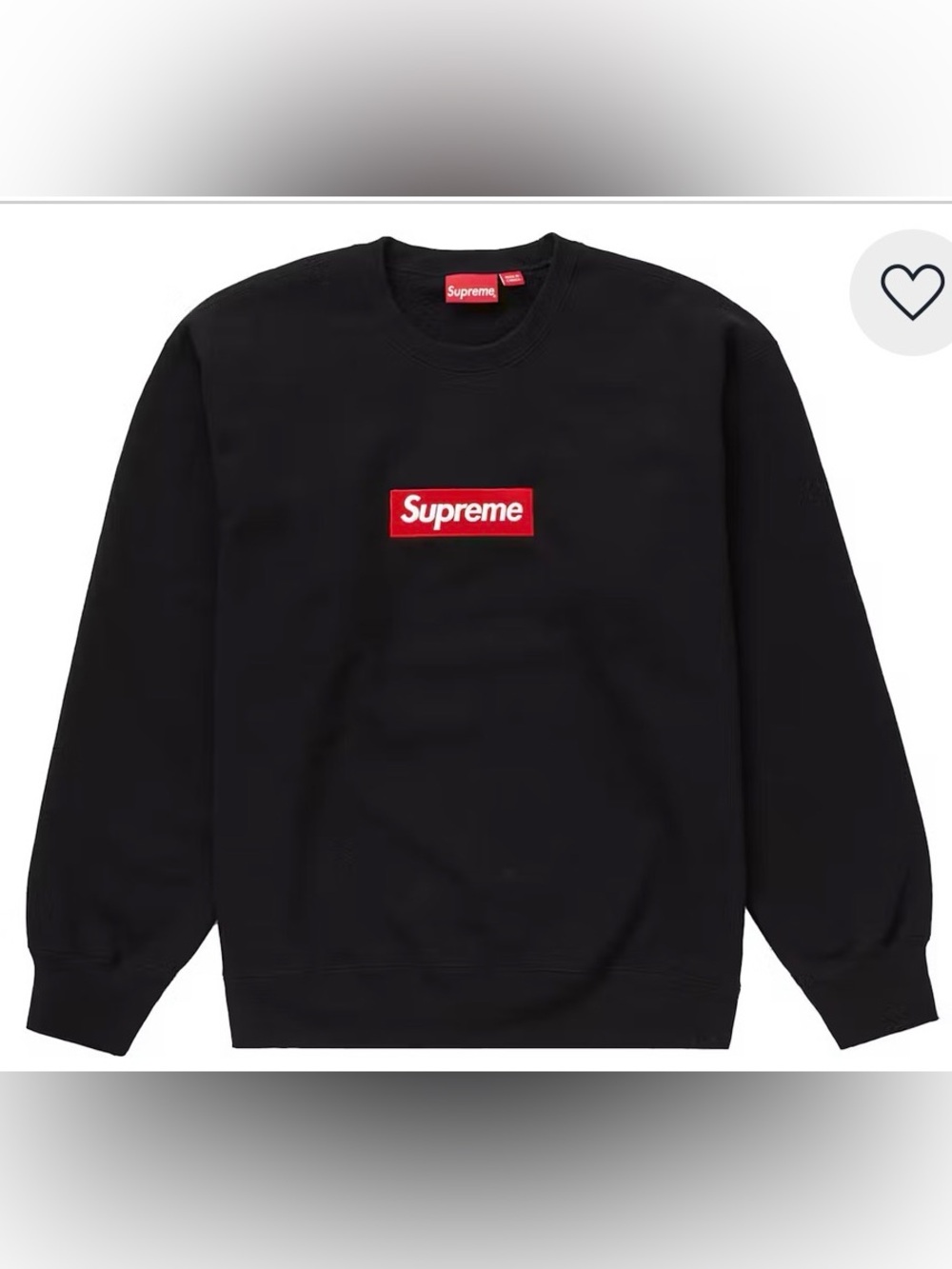 The Supreme Box Logo Crewneck (FW22) Black Size M